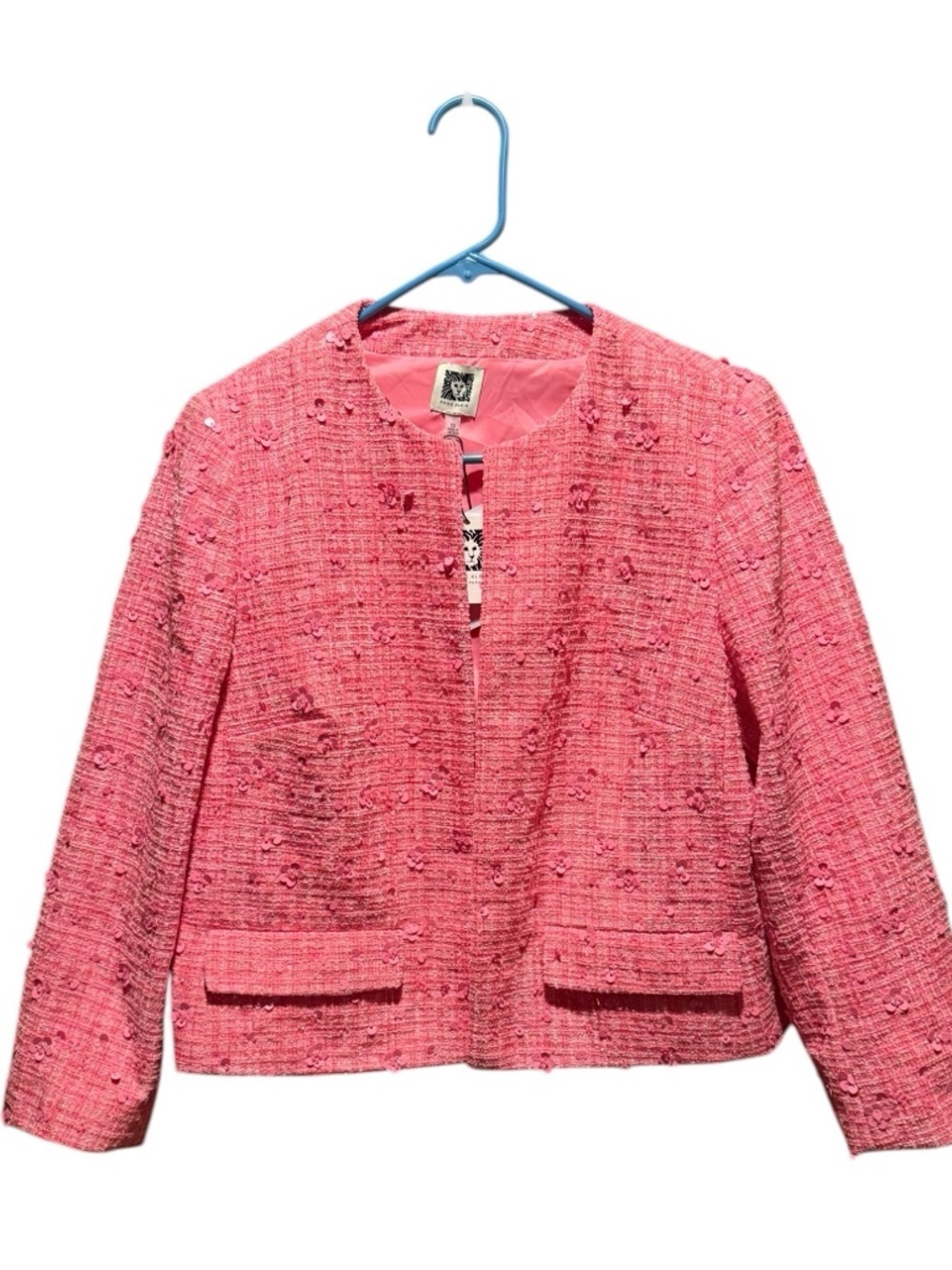Anne Klein Pink Tweed Jacket - Picture 1 of 3